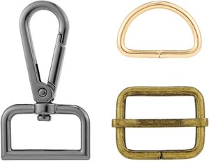 Purse Hardware Heavy Duty Swivel <b>Snap</b> <b>Hooks</b> D Rings And Slide Buckles For Bag Making Handbag Craft - Product Image 2