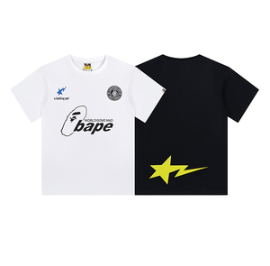Version 1:1 de haute qualité, en stock, T-shirt décontracté respirant pour homme, 100% coton, imprimé au laser, style Bapees, tendance, de créateur - Product Image 6