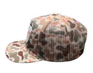 कस्टम 5-पैनल फुल मेष ट्रक कैप हिप हॉप कैटिमिक डक ब्राउन कैमियो स्नैपबैक - Product Image 3