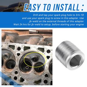 Kit Perbaikan Ulir Kepala Silinder Ford 4.6L 5.4L, Perbaikan Lubang Busi yang Rusak, Sisipan 3/4-10 ke M14*1.25 untuk Mesin Triton 2 Katup - Product Image 4