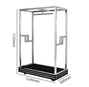 आतिथ्य स्रोत कंसीर्ज बर्डकेज बेलमैन कार्ट्स भारी शुल्क स्टेनलेस स्टील होटल सामान ट्रॉली बाहरी उपयोग के लिए आधुनिक सोना - Product Image 2