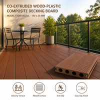 Planche de terrasse composite co-extrudée avec revêtement, pour passerelles de stations balnéaires, résistante à la saleté et à l'air marin, en WPC, pour extérieur, sans peinture requise