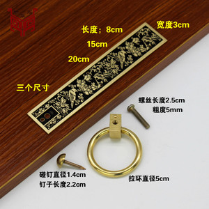 New Chinese Style Brass Cabinet <b>Door</b> Handles Ring Shape Durable Furniture Handle - Product Image 5