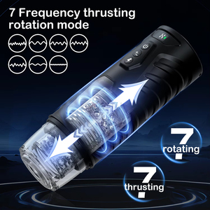 Masturbateur automatique pour homme, 7 modes de rotation télescopiques, godet masturbateur électrique, pénis artificiel, jouet sexuel pour hommes adultes - Product Image 1
