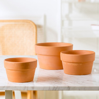 Jardinière en argile émaillée écologique Pots de fleurs en terre cuite rouge pour Cactus pépinière succulente intérieur extérieur maison et jardin Ports