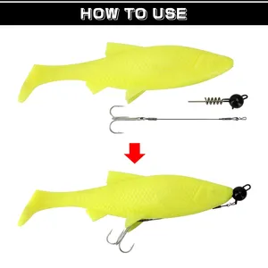 Spinpoler pesca Lucio Stinger Rig 7g/10g/15g/20g/25g/30g/50g sacacorchos plomo cebo suave Shad Jig Head Rig anzuelos triples Lucio perca - Product Image 6