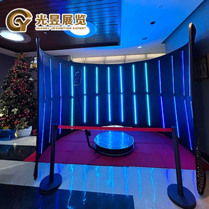 Led tự động xoay 360 gian hàng ảnh đứng với bao vây Backdrop Vải Xách Tay Selfie 360 độ video Booth Backdrop - Product Image 3