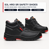 Chaussures de sécurité à tige haute avec embout en acier, semelle intermédiaire en Kevlar et semelle extérieure en caoutchouc PU pour travaux industriels EN ISO 20345:2022 S3L HRO SR OEM