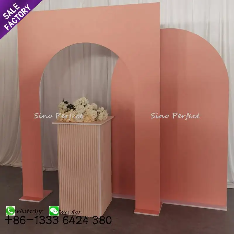 Sino Perfect Pink PVC Acryl Dekoration Set Hochzeits plan Planer Hintergrund Großhandels preis Hochwertiger Bühnen hintergrund