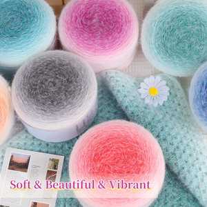 Paquete de Hilo Acrílico Mezclado para Tejer a Mano, Material de Felpa Lujoso para Gorros, Bufandas y Ropa - Product Image 6