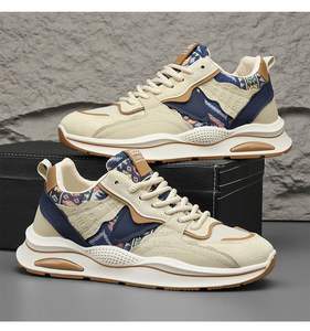 Chaussures de sport pour hommes au design tendance, respirantes, printemps-automne, tendance mode, lacets, semelle épaisse et souple, style décontracté pour la marche en plein air - Product Image 5