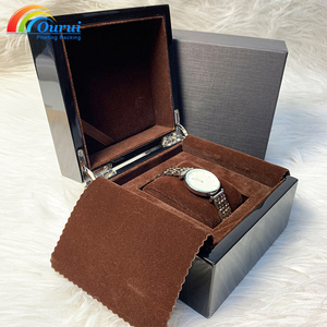 Factory Custom Wooden <b>Watch</b> Box with Velvet Lining, Luxury Branded <b>Watch</b> Packaging <b>Case</b> for Men and Women, Custom Logo Available - Product Image 1