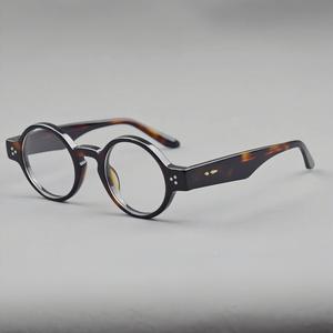Monture de lunettes en acétate rétro, ronde, pleine monture, lunettes optiques, style européen vintage, verres simples pour hommes et femmes, vente en gros - Product Image 1
