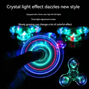Fidget Spinner Lumineux à LED, Jouet Anti-Stress Durable pour Enfants, en Plastique, Brille dans le Noir - Product Image 4