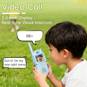 Walkie Talkie Inalámbrico para Niños con Lente Giratoria de 180°, Captura de Fotos, Función de Linterna, <span class=keywords><strong>Juguete</strong></span> de Aventura para Campamento al Aire Libre, Regalo - Product Image 4
