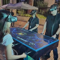 Simulateur de baby-foot en réalité virtuelle, jeu géant de baby-foot LED, table VR, machine d'amusement pour aire de jeux intérieure, stand d'exposition scolaire