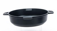 Casserole basse élégante en aluminium moulé sous pression de 28 cm, revêtement antiadhésif PEEK, fond à induction, ustensiles de cuisine pour la cuisine à domicile avec un design innovant
