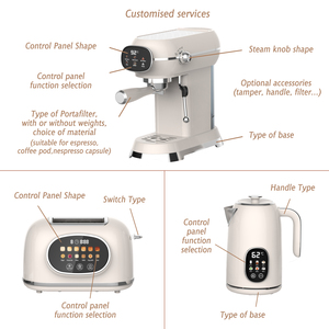 Nueva Cafetera Inteligente con Control táctil, cafetera Espresso eléctrica <span class=keywords><strong>de</strong></span> 20Bar con pantalla colorida, hervidor Digital y juego <span class=keywords><strong>de</strong></span> tostadora - Product Image 6