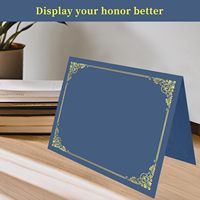 Vente en gros de diplômes durables avec couverture de diplôme en papier OEM logo personnalisé porte-certificats d'honneur avec grain d'or