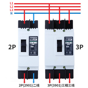 Disjoncteur à boîtier moulé Tengen Dz15 63A 100A 3P 380V, thermique et magnétique, en plastique - Product Image 4