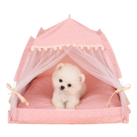 Tente-lit portable pour animaux de compagnie, maison d'intérieur respirante et amovible, nid douillet type tipi pour petits chats et chiens - Vente en gros