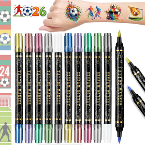 Marcadores de Tatuajes Temporales de Doble Punta, Ecológicos, de Plástico, <span class=keywords><strong>para</strong></span> Dibujar en el Cuerpo y la Piel, <span class=keywords><strong>para</strong></span> Fiestas y Festivales - Product Image 3