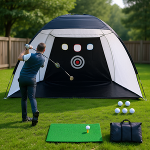 Red de Práctica de Golf DB de 10x7 pies con Tapete de Objetivo, Pelotas, Tee y Bolsa de Transporte – Equipo de Entrenamiento para Jardín - Product Image 2