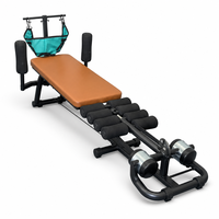 Machine de stretching électrique pour tout le corps avec lit de traction cervicale et lombaire, harnais pour le cou et rouleaux pour les jambes, équipement de fitness à domicile