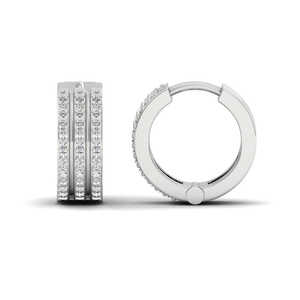 Boucles d'oreilles clous en diamant de laboratoire rond brillant de qualité supérieure en argent sterling 925 – Collection de bijoux élégants pour femme - Product Image 4