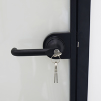 Porte en verre dépoli à cadre en aluminium minimaliste de haute qualité avec bordure étroite et commutation