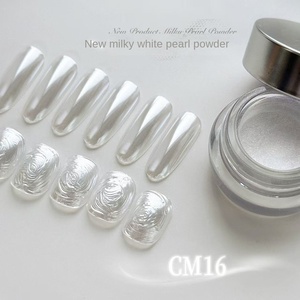 Poudre de paillettes Hailey Australian White Pearl Effet Aurore pour Nail Art 2026 Nouvelle Arrivée Voie Lactée Miroir Magique Ultra-Brillant Doux - Product Image 2