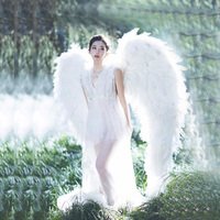 Costume taille adulte grande aile d'ange en plumes d'autruche blanche à vendre ailes pour la décoration