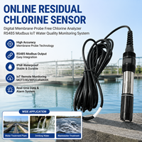 Sensor Klorin Residu Online Digital dengan Probe Membran, Penganalisis Klorin Bebas, Sistem Pemantauan Kualitas Air RS485 Modbus IoT