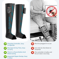 Bottes de massage intelligentes Eveekon, bottes de massage portables pour la récupération des jambes, bottes de massage à air comprimé avec lumière rouge et chaleur pour les pieds et les jambes, pour les athlètes