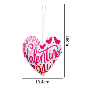 Kumaş Kalp Anahtarlık Süsü Asılı Kırmızı Pembe Ekose Kalp Şeklinde Takılar Kolye Dekor Sevgililer Günü Düğün Partisi DIY El Sanatları - Product Image 2