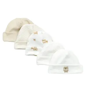 Bio-Baumwolle Baby Hüte Neugeborene Umwelt freundlich anpassen Mütze Neugeborene Großhandel Neugeborene Mütze nachhaltige Säuglings mütze