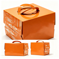 Gebäckbox Brotkarton mit Individuellem Logo-Druck UV-Faltbare Kartonage Geschenkbox für Feiertage Dessertbox Umweltfreundlich Recycelbar