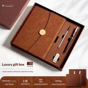 Elegante Cuaderno A5 de Tapa Dura para Negocios y Empresas con Bolígrafo Rollerball, Memoria USB, Bolígrafo de Punta Redonda, Juego de Caja de Regalo Minimalista - Product Image 2