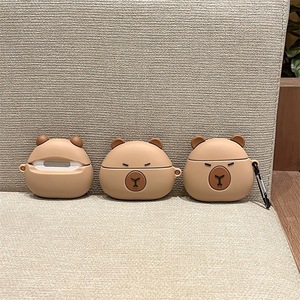Étui pour écouteurs en silicone 3D Capybara pour Apple AirPods 4 Pro 2 3, coque en caoutchouc pour écouteurs, mignon, antichoc, étuis d'anime - Product Image 2