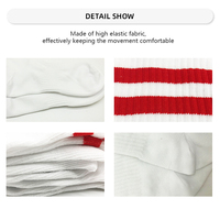 Vente en gros de chaussettes à prise en main unie Chaussettes de football de compression pour équipe Chaussettes de football à genou haut antidérapantes