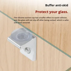 Support de fixation mobile en acier chromé <span class=keywords><strong>pour</strong></span> étagère de séparation de cuisine, armoire, meuble, support fixe <span class=keywords><strong>pour</strong></span> verre, accessoires de mobilier, triangle - Product Image 4