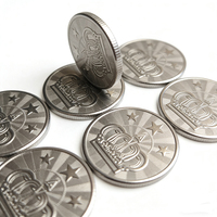 Jetons de jeu, pièces de monnaie en métal, pièces en acier inoxydable, jetons utilisés dans les jeux vidéo d'intérieur