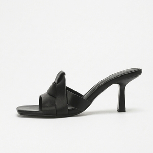 1828-6 Méga Soldes d'Été Chaussons et Sandales à Talons Plein Air Couleur Unie Grande Taille pour <span class=keywords><strong>Femme</strong></span> Tendance Mode - Product Image 5