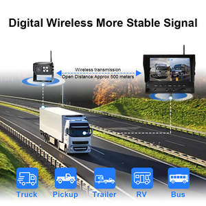 7 Inch Wireless Monitoring System IP67 Waterproof 2CH Digital Backup <b>Camera</b> for Bus Motorhomes YB-Wireless-M05-2 [ - Product Image 5