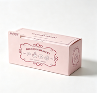 Boîte cadeau en papier imprimé rétro française, boîte à dessert pliable pour bonbons, biscuits, friandises, emballage pour fêtes et cadeaux de fête