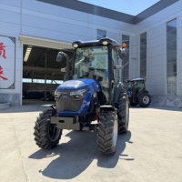 Tracteur diesel 4x4 HANYE 50HP certifié CE pour les marchés européens, avec cabine et utilisation agricole multifonctionnelle