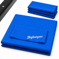 Tissu de billard pour table de billard, feutre bleu royal avec bandes prédécoupées pour rail noir, table moderne