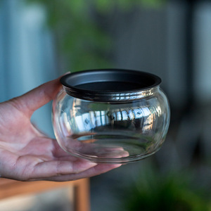 Round Glass <b>Tea</b> Wash Container With Lid Heat Resisting For Kung Fu <b>Tea</b> <b>Set</b> - Product Image 2