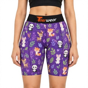 Shorts de compression pour femmes, taille mi-haute, pour la gym, l'entraînement, la course, le fitness, coupe ajustée, séchage rapide, respirant, Spandex/Polyester, personnalisable - Product Image 1