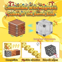 Nuevo Set de Bloques de Construcción Magnéticos 3D 2026, Juguetes de Cubos Magnéticos My World para Niños, Ingeniería de Construcción, Set de Bloques de Construcción Magnéticos para Niños